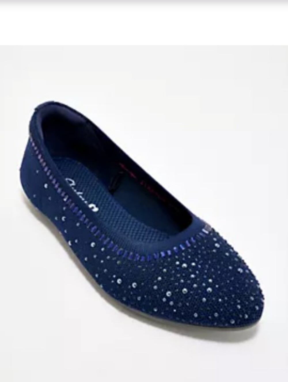 Skechers Navy Embellished Slip-On Ballet Flat Size 9.5 Nib
